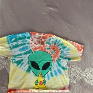 Tye dye graphic cropped t-shirt